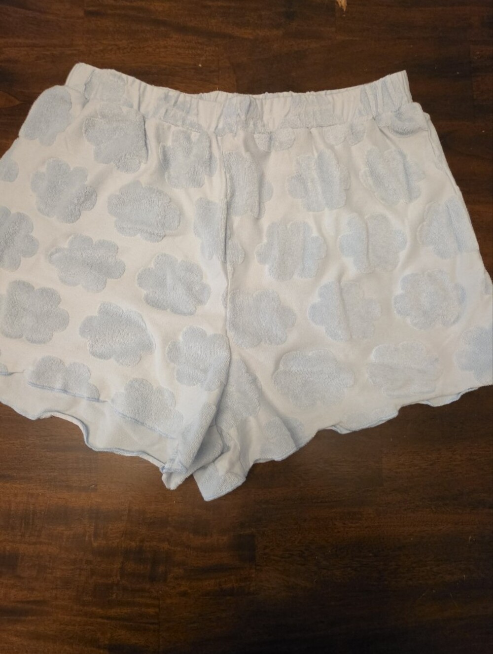 Altar'd State Soft Blue Cloud Print Pajama Lounge Shorts - Size M